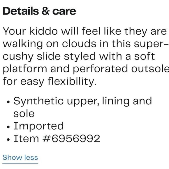 Camyl Platform Slide SandalMIALittle Kid size 13 - Picture 5 of 5